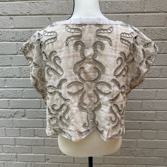 Free People We The Free Embroidered Cut Out Top Size S - Picture 2 of 9